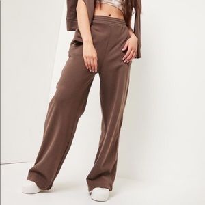Eco-conscious wide leg sweatpants